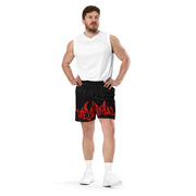 Graffiti Animal Black Unisex mesh shorts