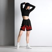 Graffiti Animal Black Unisex mesh shorts