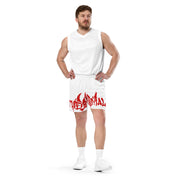 Graffiti Animal White Unisex mesh shorts